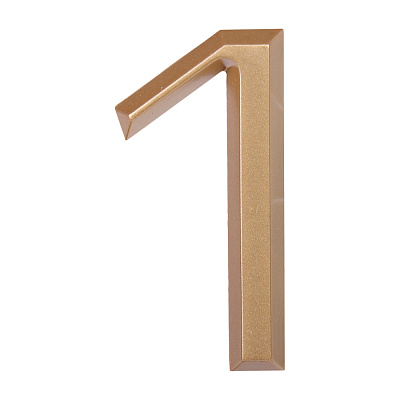 Номер дверной Larvij «1», 37x60 мм, золото, LNP6 MG #1 Фото 1