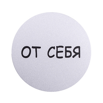 Табличка информационная Larvij От себя, Ø95 мм, серебро, L003PUSH Фото 2