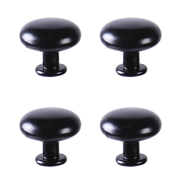 Комплект мебельныx ручек Larvij, 30x30x25 мм, черный, 4 шт., L4.knob05BLx4 Фото 1
