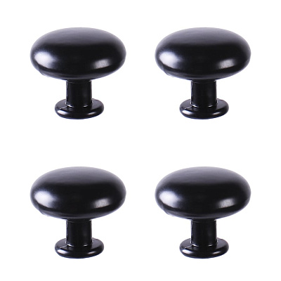 Комплект мебельныx ручек Larvij, 30x30x25 мм, черный, 4 шт., L4.knob05BLx4 Фото 1