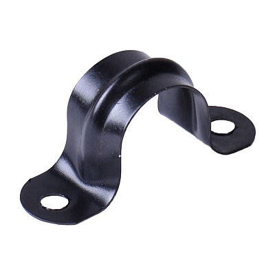 Хомут металлический для полки и труб Larvij, 48x16x21 мм, черный, L65R20FCBL Фото 1