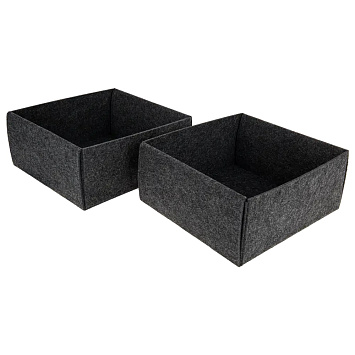 Органайзеры войлочные складные Larvij, 27x12x25 мм, темно-серый, 2 шт., LAJC002DG Фото 1